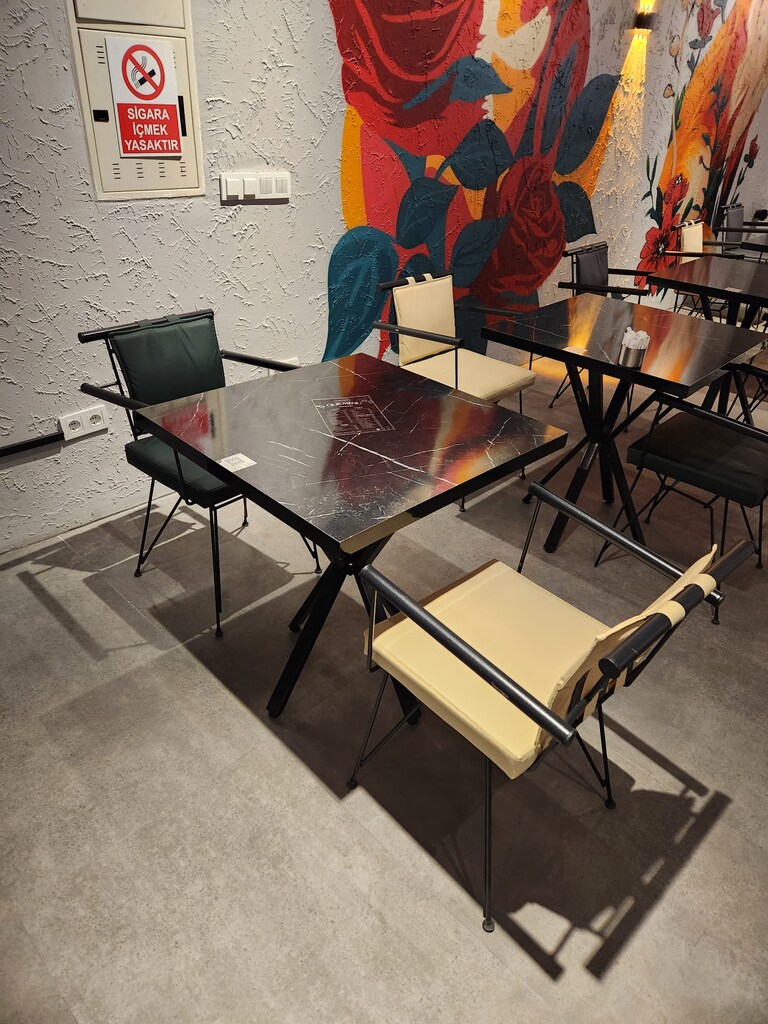70X70 MASA 2 ADET PENYEZ SANDALYE İMALATTAN