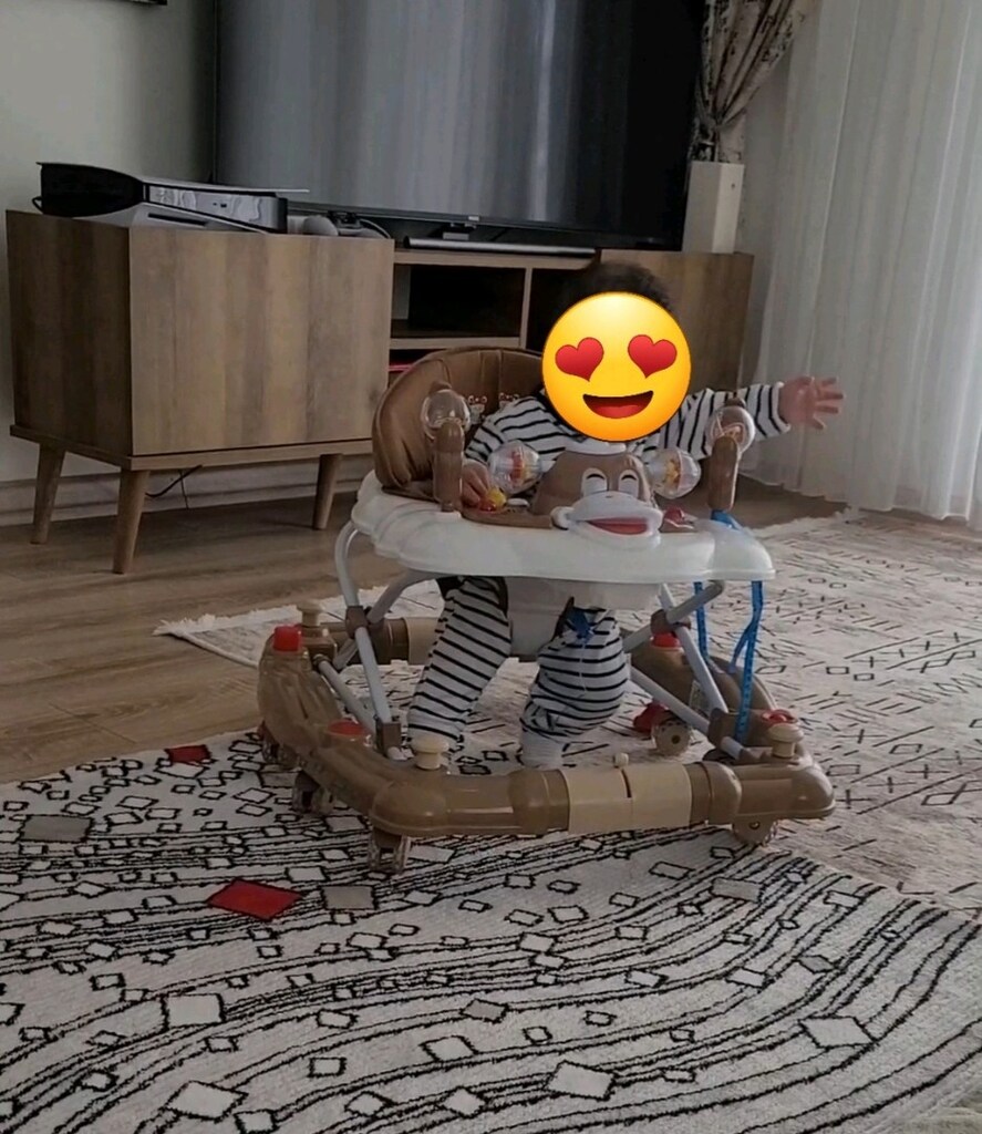 Prego Bunny Bebek Yürüteci - Kahverengi - Oyuncaklı - Çok Temiz - 2