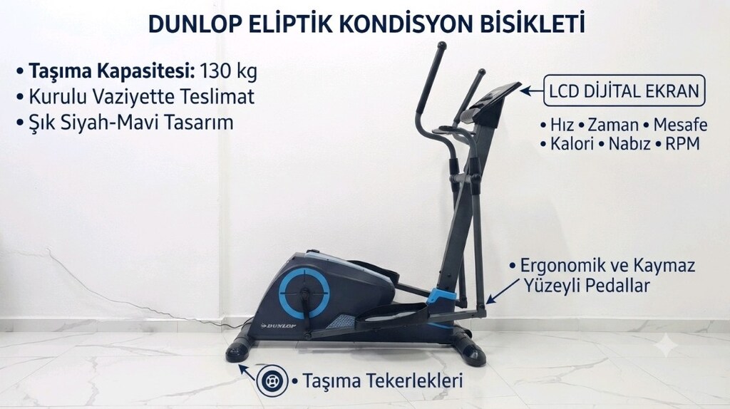 Dunlop ST-320E Eliptik Kondisyon Bisikleti ADRESE KURULUM DAHİL - 11