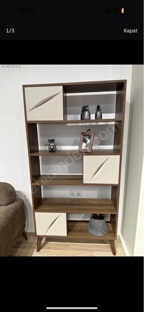 Sıfır.. Mdf Ahşap Armenda Kitaplik