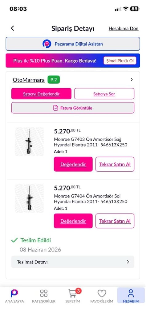 MONROE ön Sağ-Sol amortisör.Hyundai Elentra 2010-2015 modellere uygun. - 8