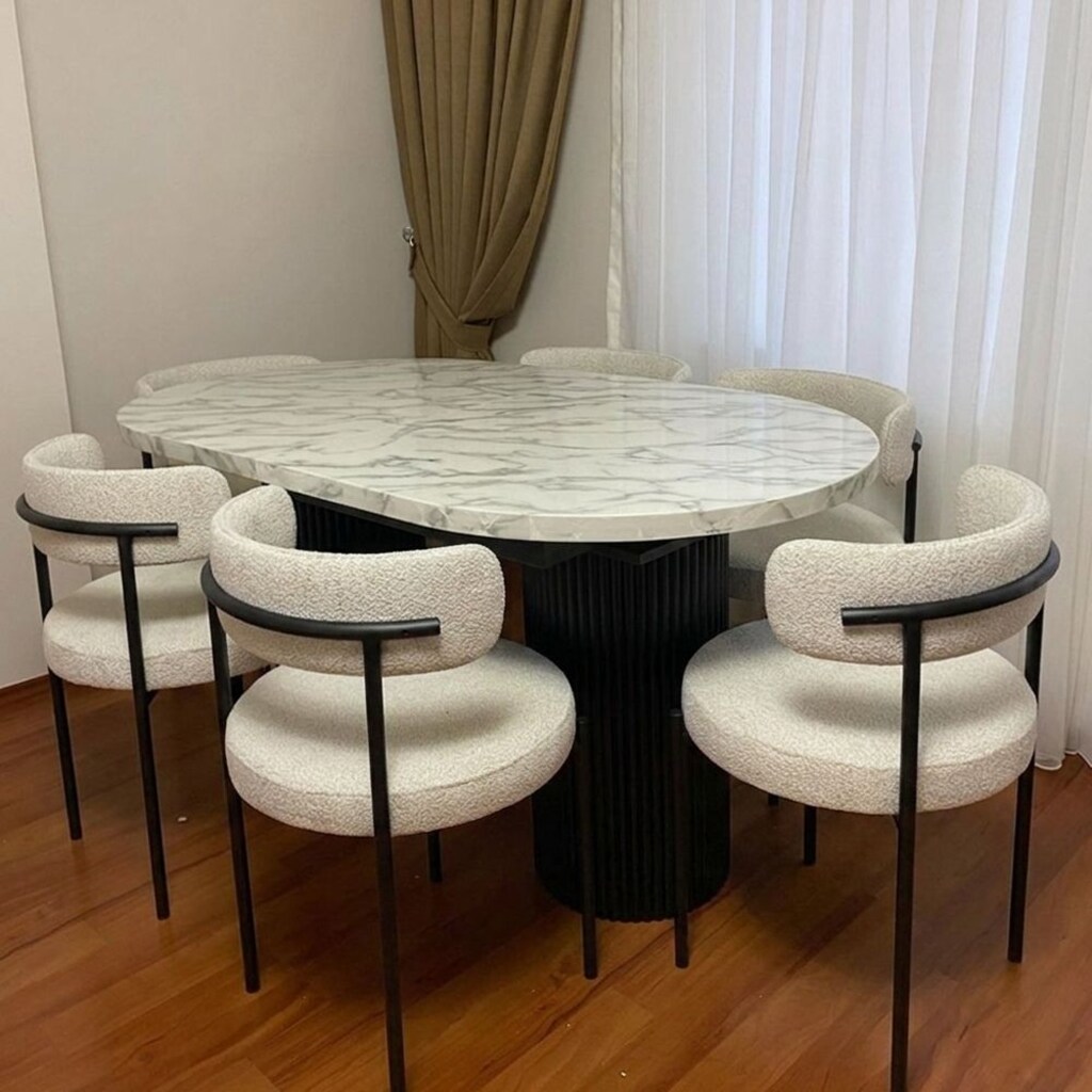Oklo Masa Takımı Siyah Beyaz AG015 - 2