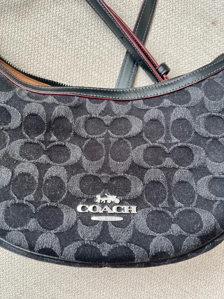 Coach Aria Signature Denim Shoulder Bag - 5