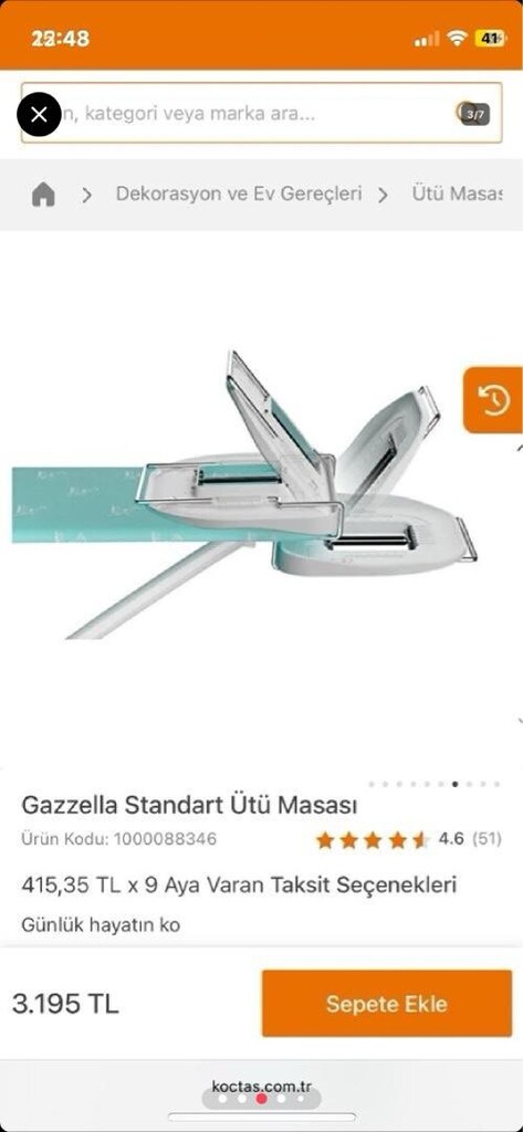 Gazzella ütü masası yeni gibi - 5