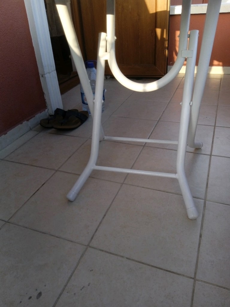 yuvarlak üzeri Mermer Desenli katlanır masa - 4