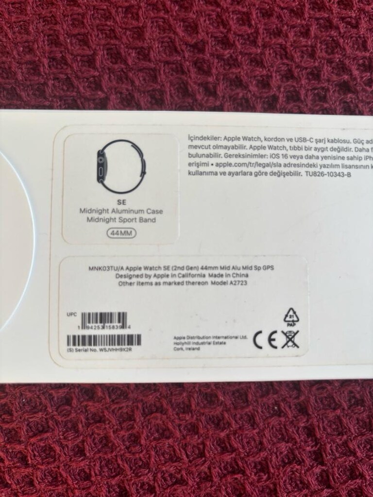 Apple Watch SE 2 44mm + 6 Kordon + Kutu + Şarj Aleti - 6