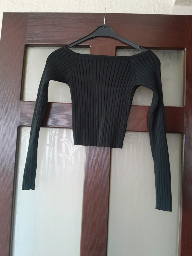 Siyah krop kazak - 4