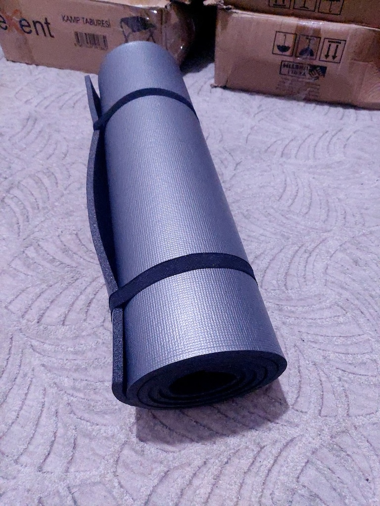 Kamp Matı Omuz Askılı 190*60* 10mm Kalınlığında (GRİ) - 4