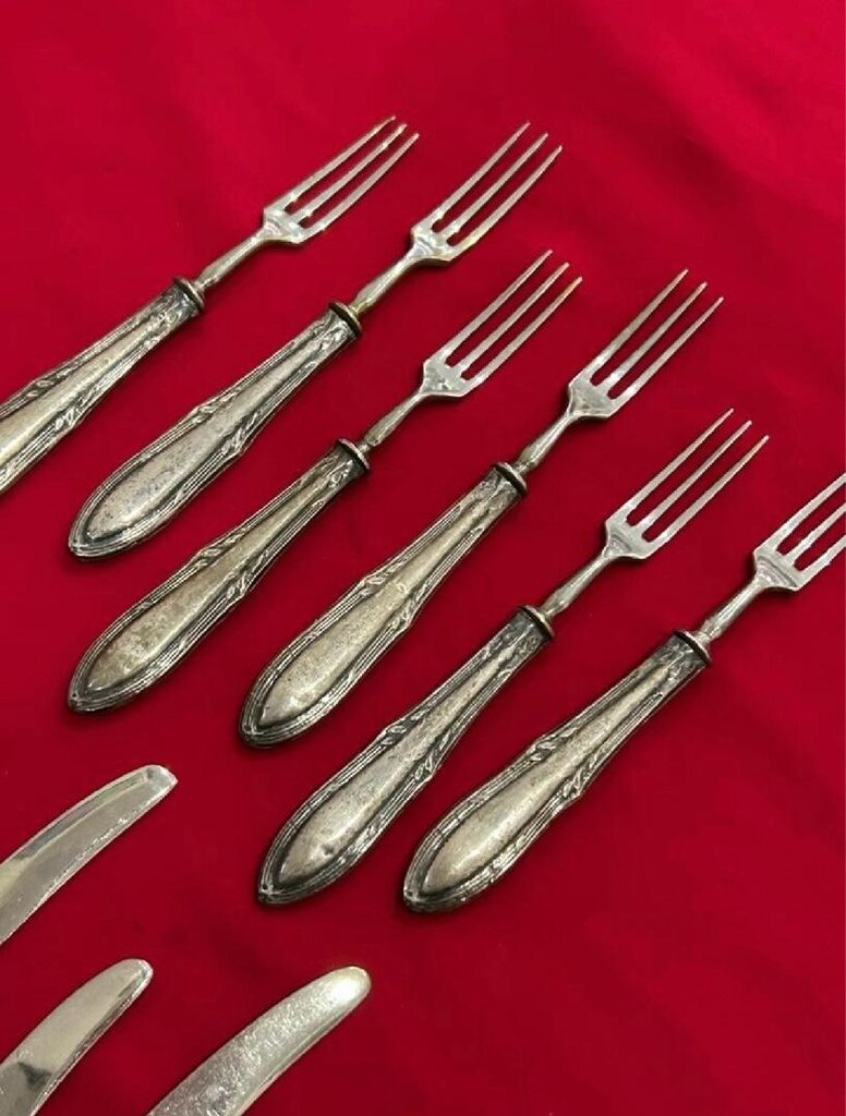 Gümüş saplı pasta servis takımı - 4