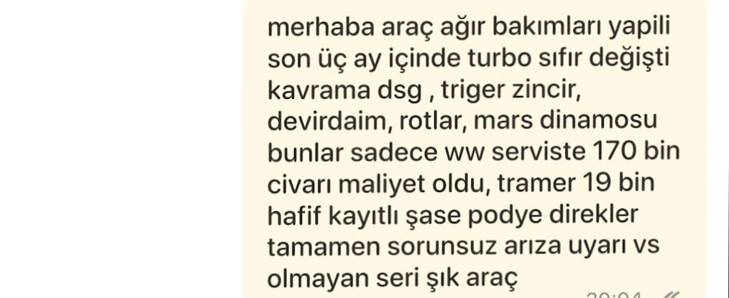 tüm bakımları yeni passat comfortline full 2028 e kadar muayene - 2