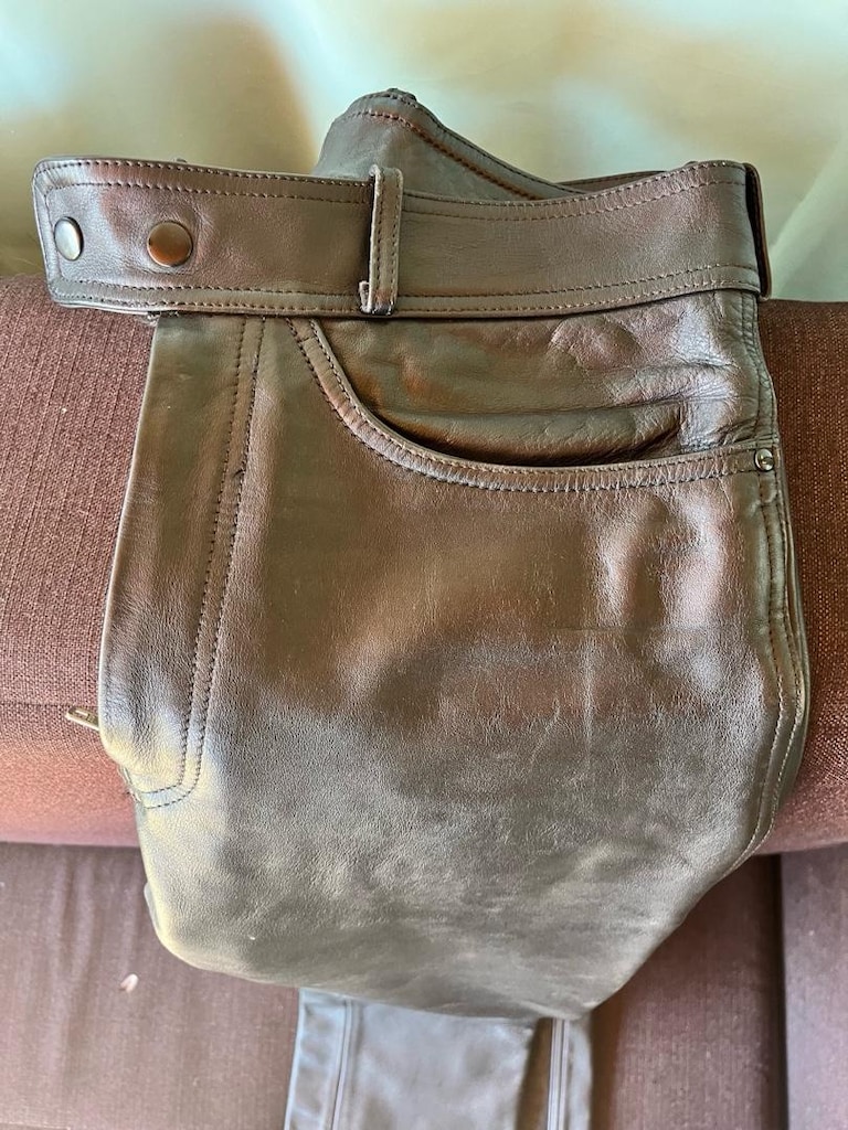 HAKİKİ DERİ BİKER (MOTORCU) PANTOLON - 6