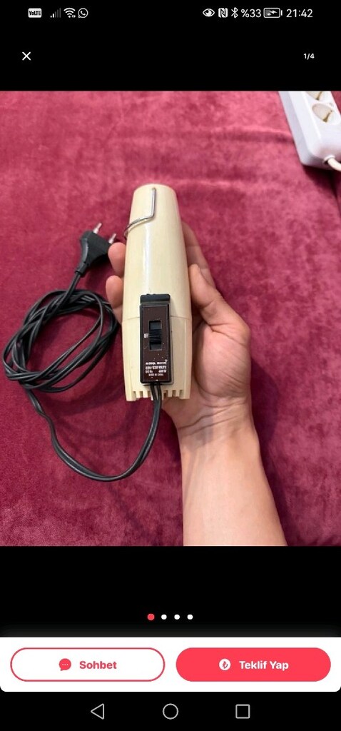 Vintage Taraklı Fön makinesi - 2