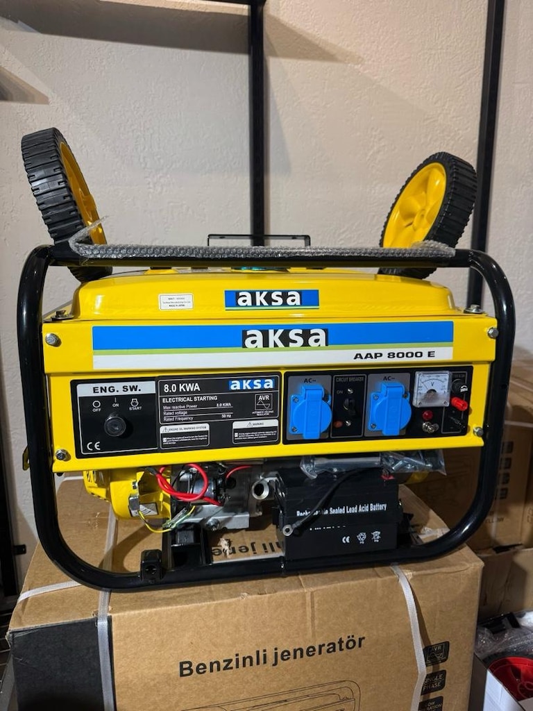 AKSA PROFESYONEL 8 KV MARJLI JENERATÖR BENZİNLİ SIFIR ÜRÜNDÜR - 3