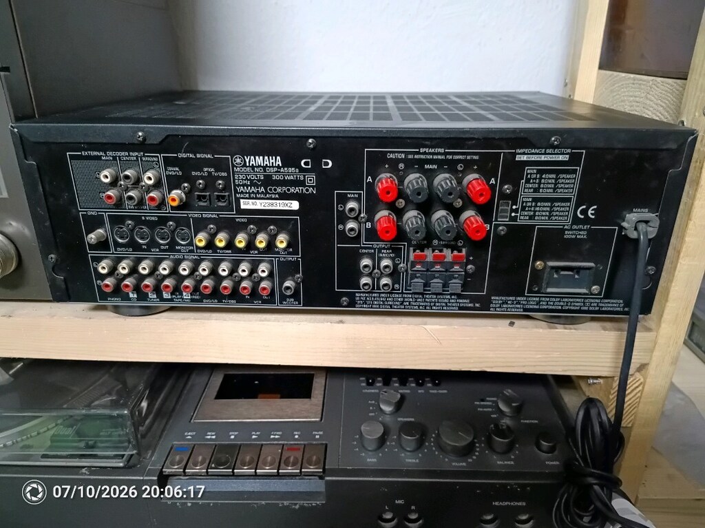 Yamaha DSP - a595a phono girişli sinema amfisi . Yamaha amfi - 3