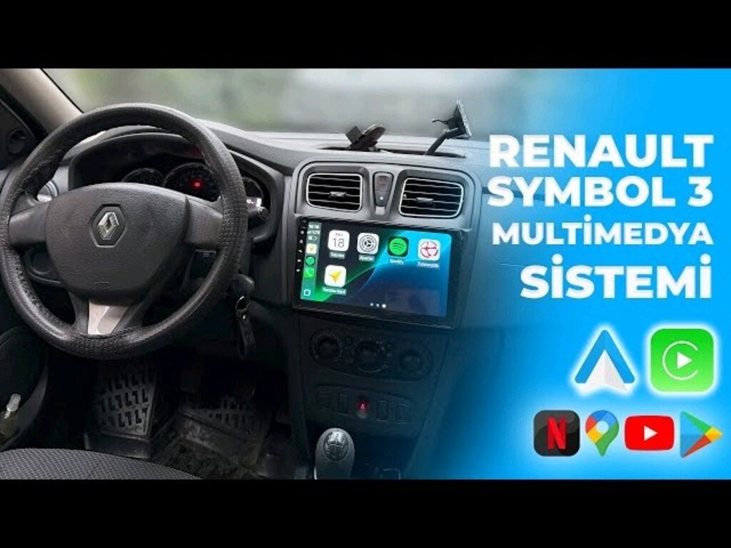 RAVX MULTİMEDYA ŞOOK FİYAT RENAULT SEMBOL CARPLAY KAMERA HEDİYE 4GB RE - 5