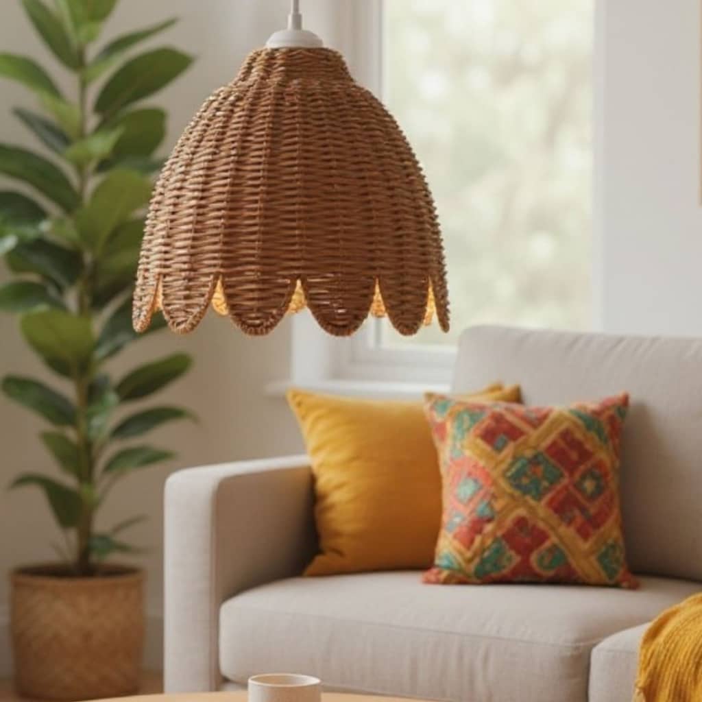 TULIPA Lale Formlu Rattan Avize 30 cm – Sıfır - 7