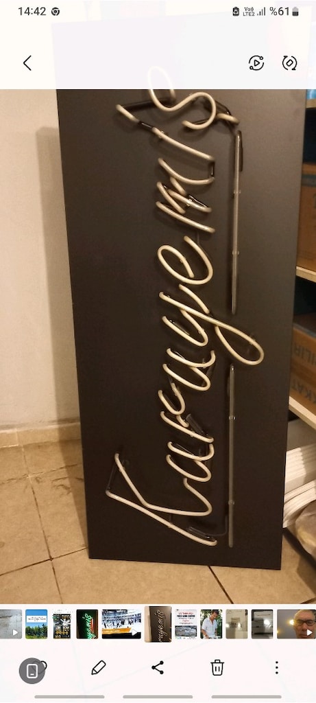 Neon ışiklı kuruyemiş tabelası - 2