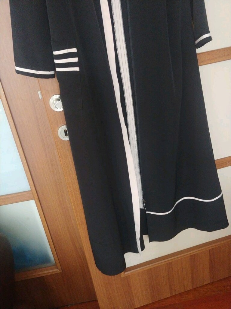 siyah ferace 135 cm boy 50 cm 2 kol arası - 4