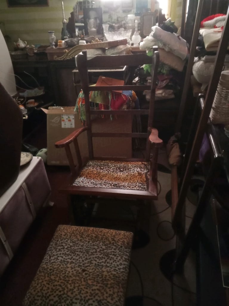 vintage sallanır sandalye ahşap gövde sallanır ayaklık - 2