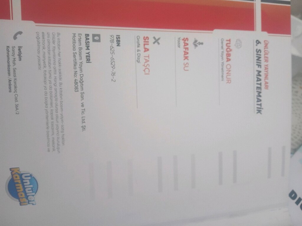 6.sınıf Soru Bankası - 5