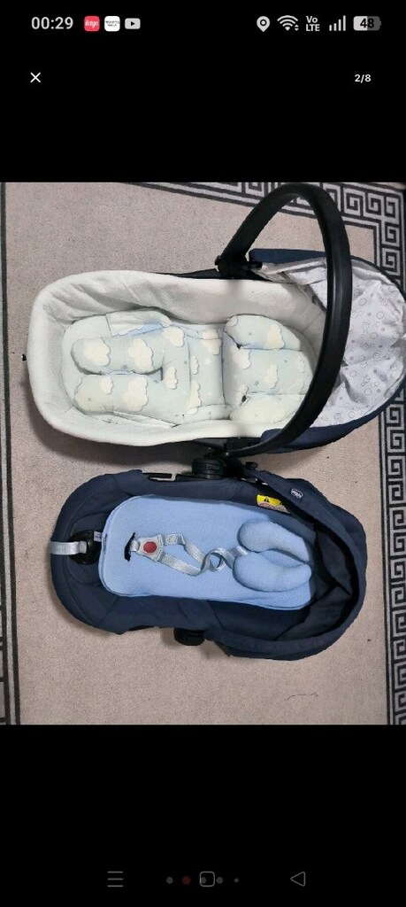 chicco bebek oto koltuğu ve port bebek seti - 2