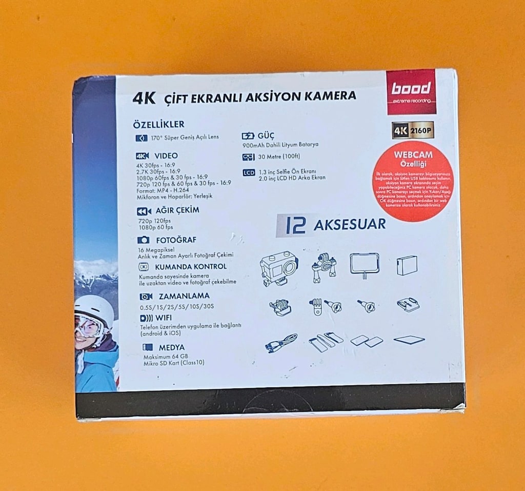 BOOD 4K ÇİFT EKRANLI AKSİYON KAMERA - 7