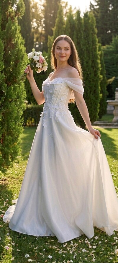 beyaz gelinlik abiye