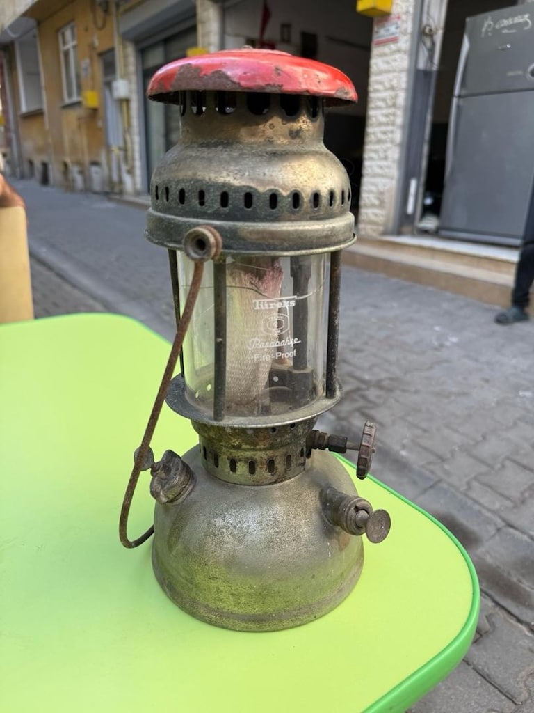 Orijinal Optimus marka eski dönem gaz lambası lüküs fener - 3