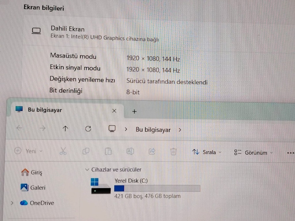 İ5 12450HX 16GB RAM 512GB SSD ARC 4GB HARİCİ EKRAN KARTİ - 5