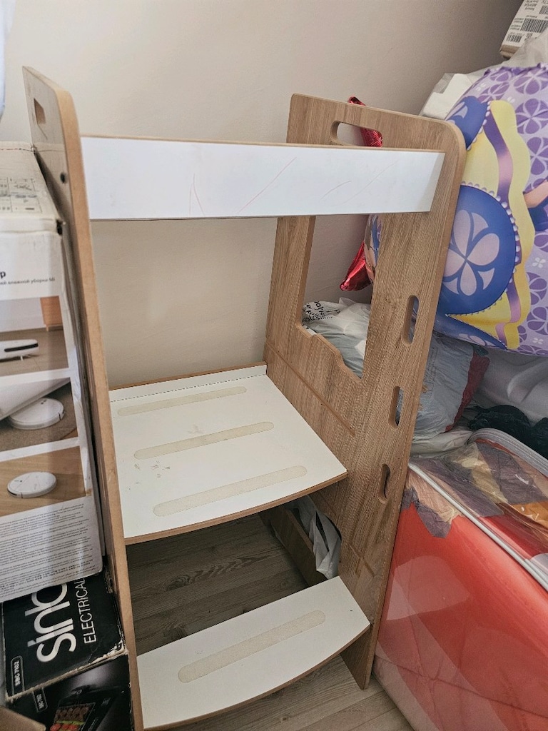 Ahşap Montessori çocuk öğrenme kulesi - 2