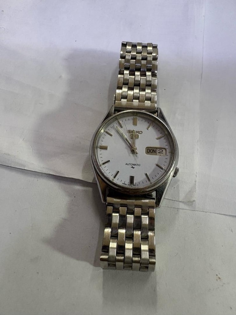 Seiko 5 Automatic 4206-8760 Beyaz Kadran Japon Otomatik Saat - 4