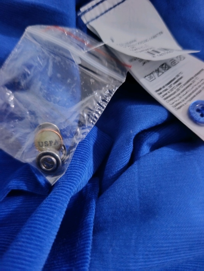 U.S. Polo Assn marka, Kadife Gömlek Saks Mavisi - 8