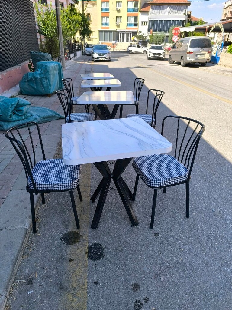 kare masa 2 sandalye sıfır ürün - 2
