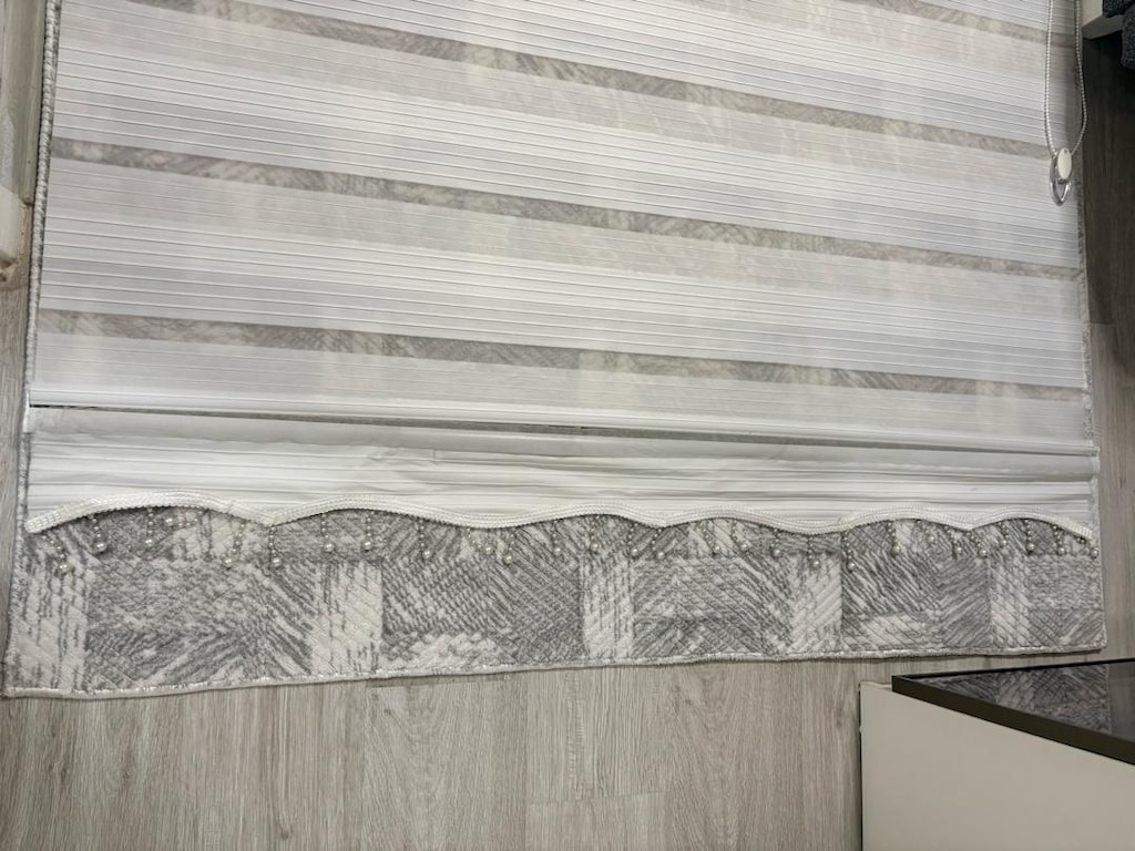 Temiz / Boncuk Detaylı Çift Mekanizmalı Zebra Stor Perde - 2