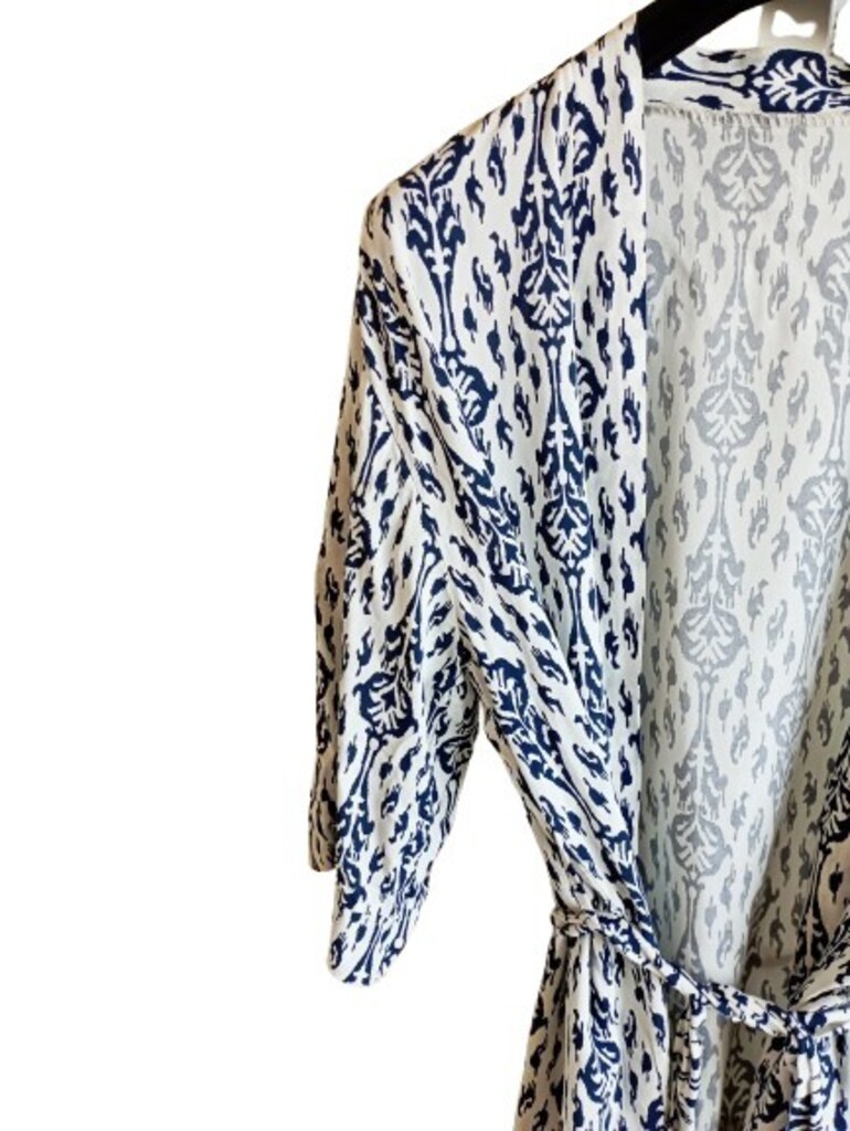 Etnik Desenli Bağlamalı Yazlık Kimono - 4