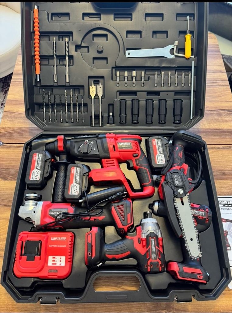 5 Li Akülü Set Spiral,Hilti,Vidalama,Somun Sıkma,Testere