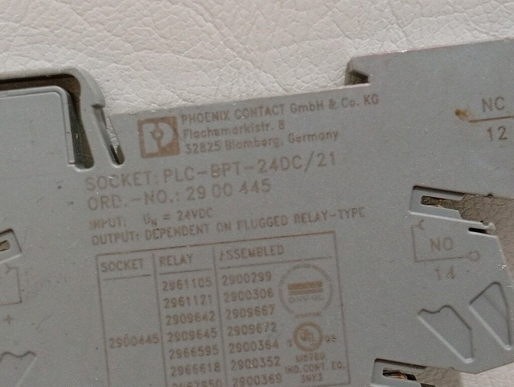 PLC-BPT 24DC/21 Relay base 2900445 REL-MR- 24DC/21 - Tek röle -2961105 - 2