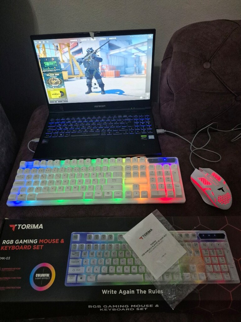 TORİMA GAMING RGB OYUNCU KLAVYE MOUSE SETİ - 6