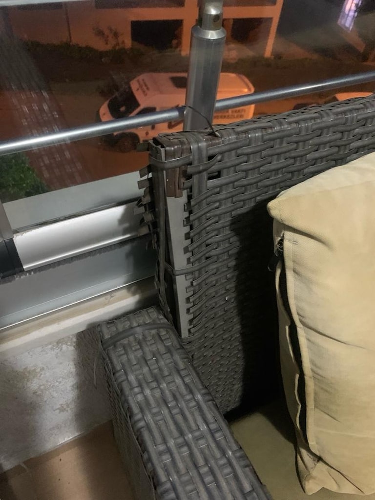 bir adet ikili iki adet tekli bir adet 110*55 masa rattan mobilya - 5