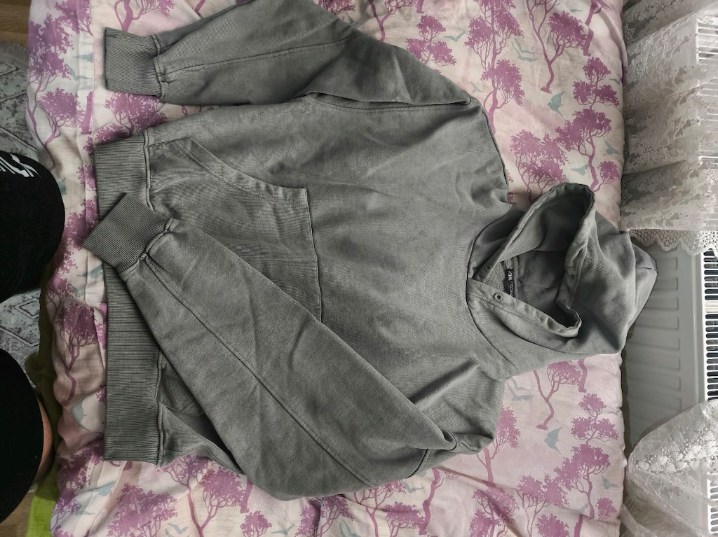 Zara eskitme detaylı medium oversize sweatshirt. Hiç giyilmedi. - 2