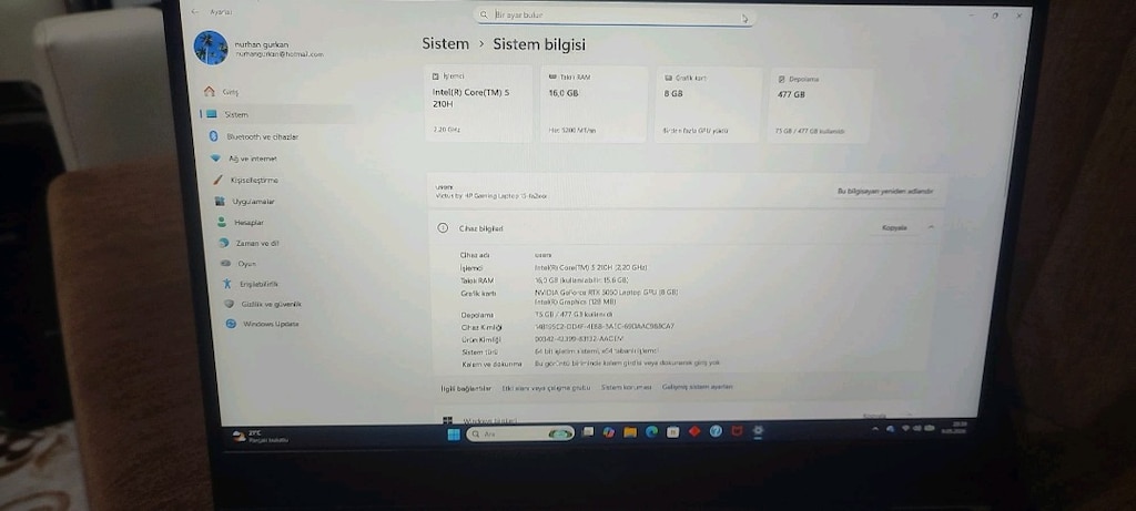 HP Victus 15 | RTX 5050 | Core 5 210H | 16GB RAM | 512GB SSD 6 aylık - 5