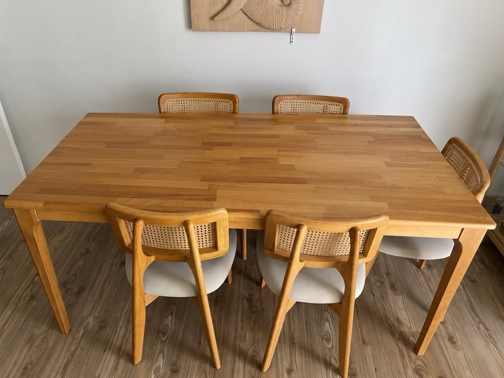 8 Kişilik Ahşap Yemek Masası + 8 Sandalye | 180x90 | Temiz Kullanılmış - 3