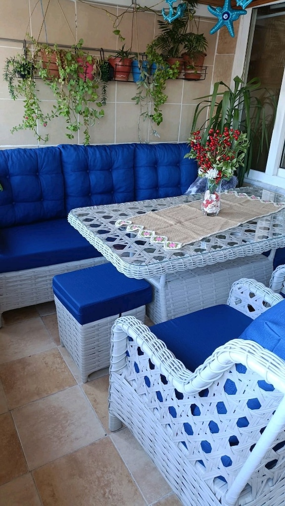 teras mobilyası, bahçe balkon mobilyasi, rattan koltuk takımı - 2
