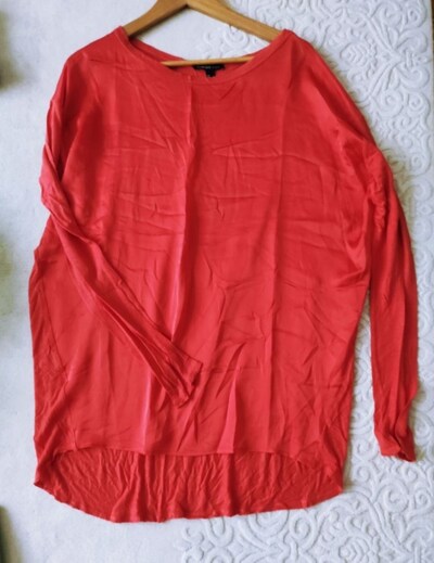 MANGO oversize saten penye mix bluz tunik M L İpekyol Zara Twist