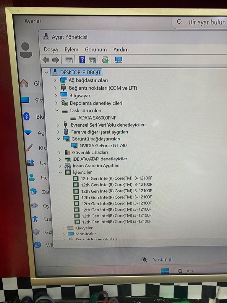 i3 12100F 8GB Ram 512 Nvme SSD GT740 4GB RGB Kasa K. Kartı Geçer - 7