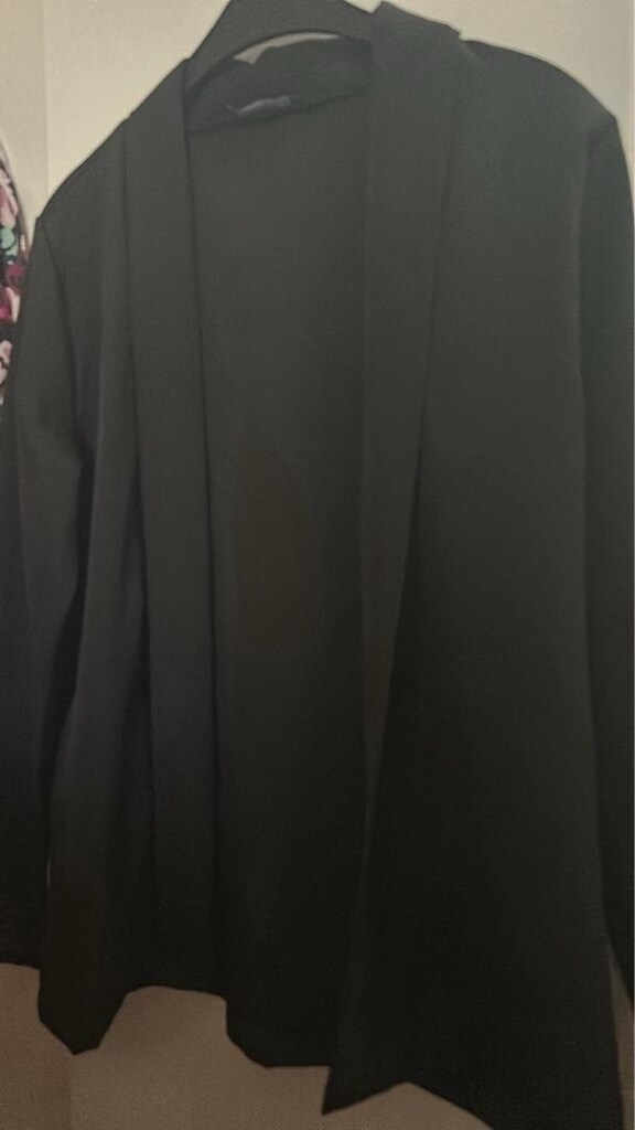 Siyah Uzun Kollu Minimal Blazer - 3
