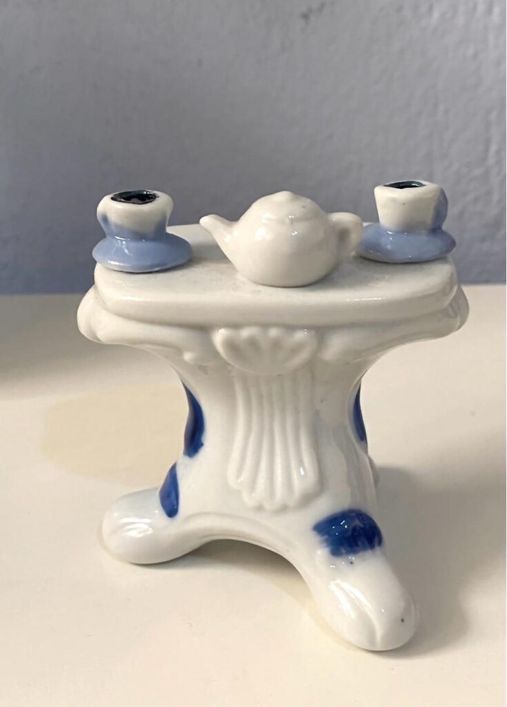 Vintage Kahvaltı Masası Formlu Porselen Biblo - 7