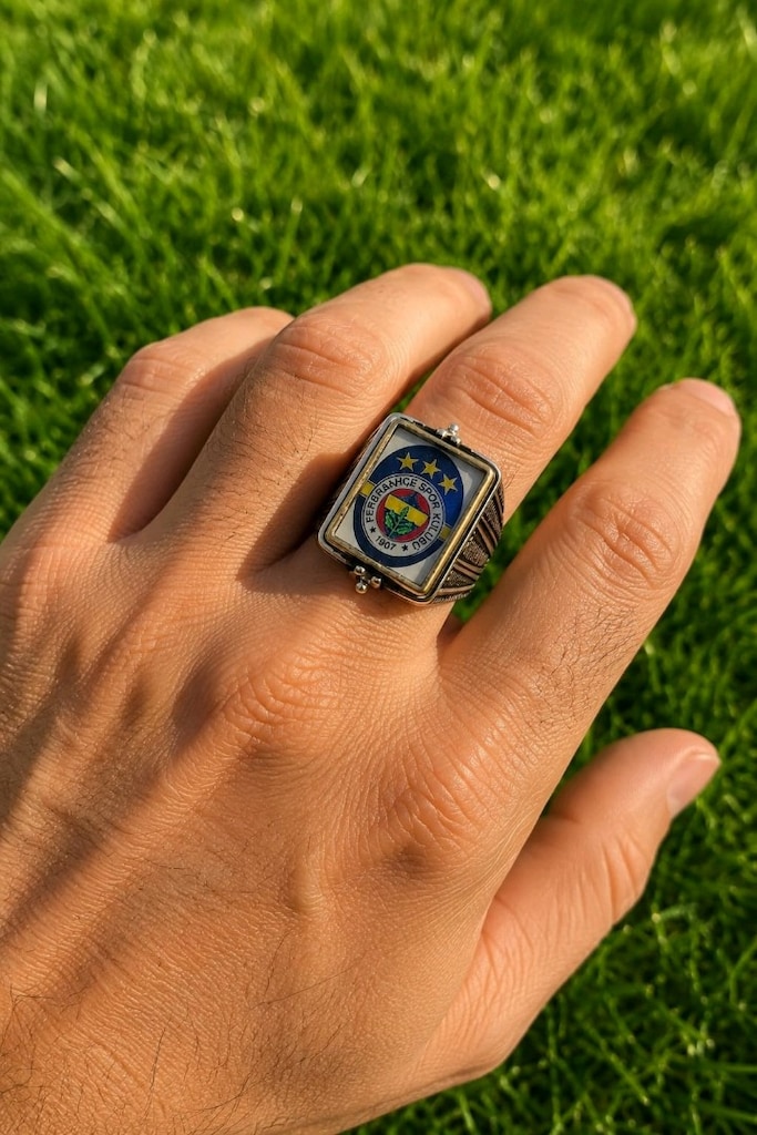 925 Ayar Fenerbahçe Gümüş Yüzük - 4