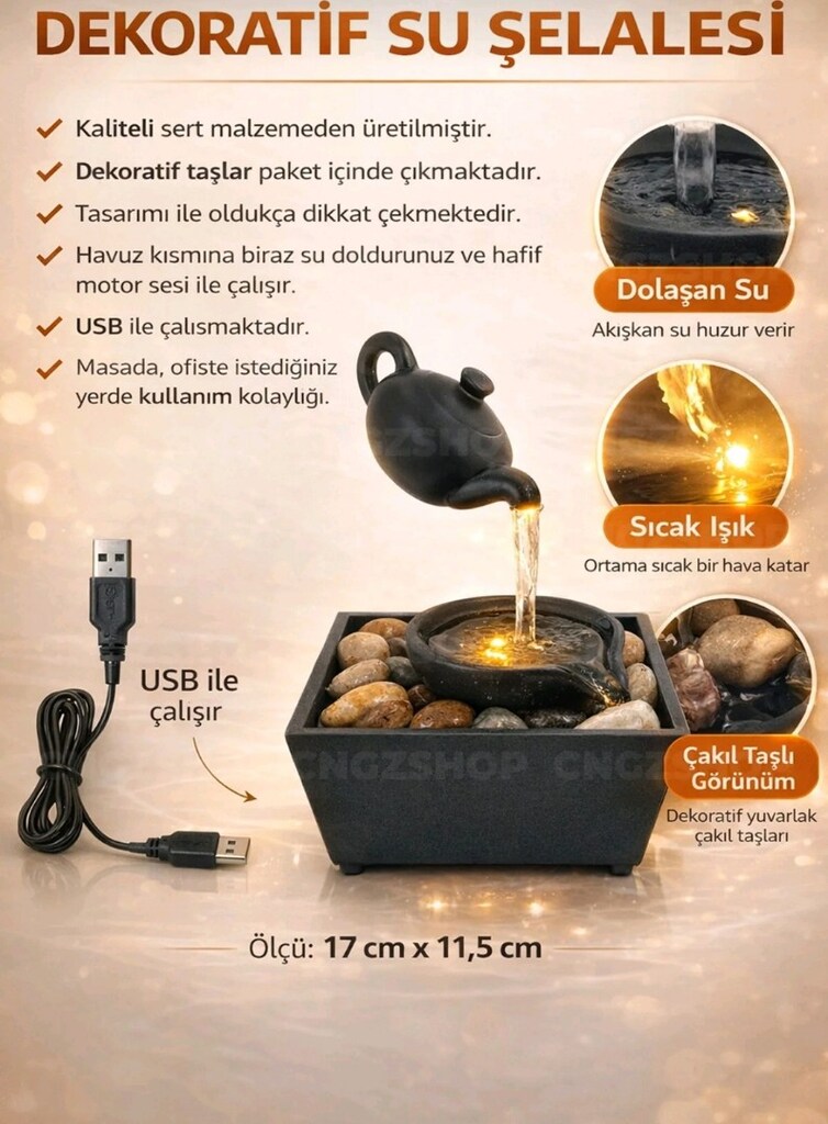 Demlik tasarımlı su şelalesi - 3