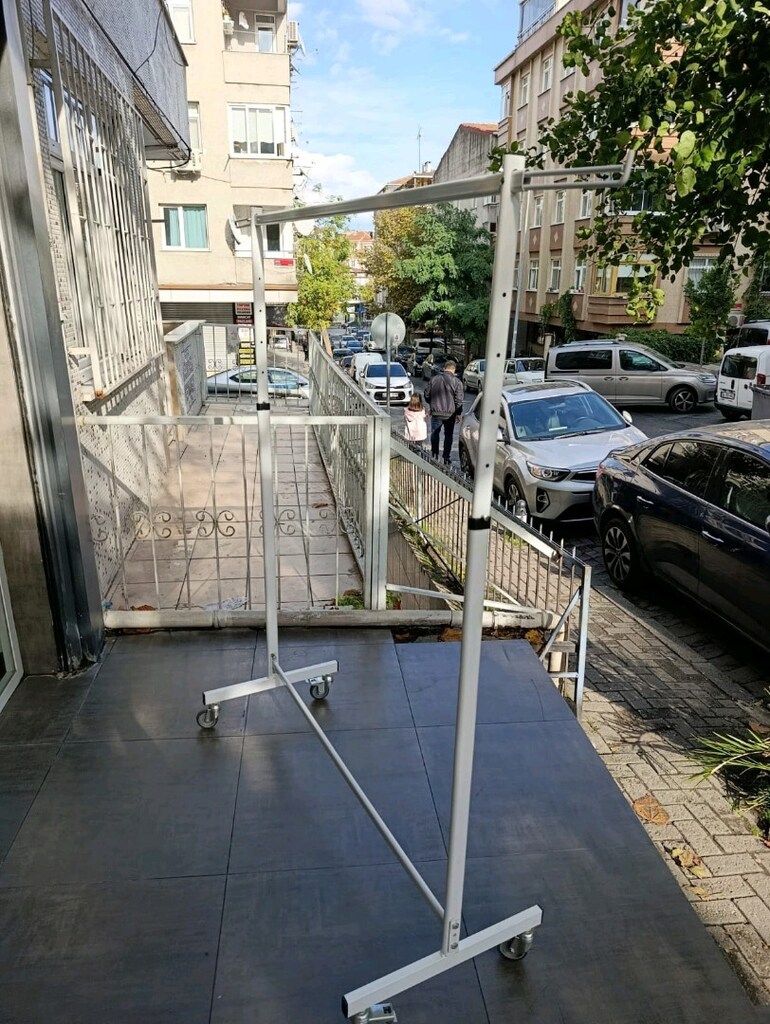 Elbise Askısı Standı, Konfeksiyon Askılık Stant, Mağaza Orta Standı - 14
